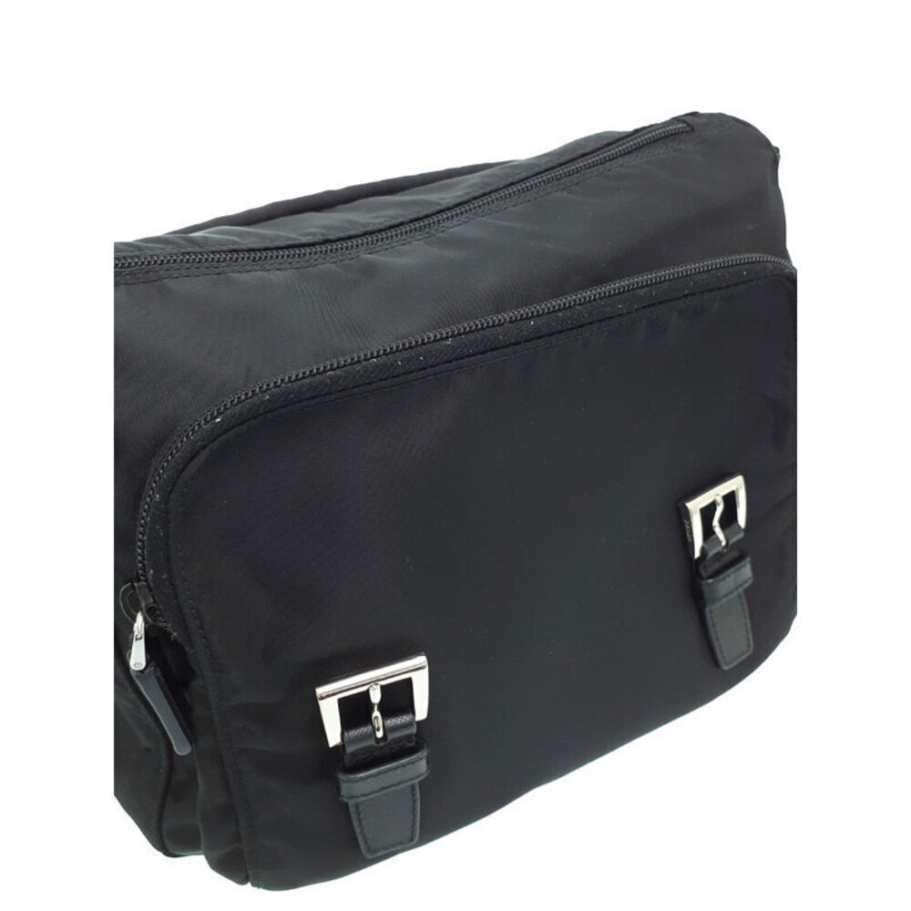 Prada Tessuto Crossbody messenger bag saffiano Leather Nero Black - Picture 4 of 9